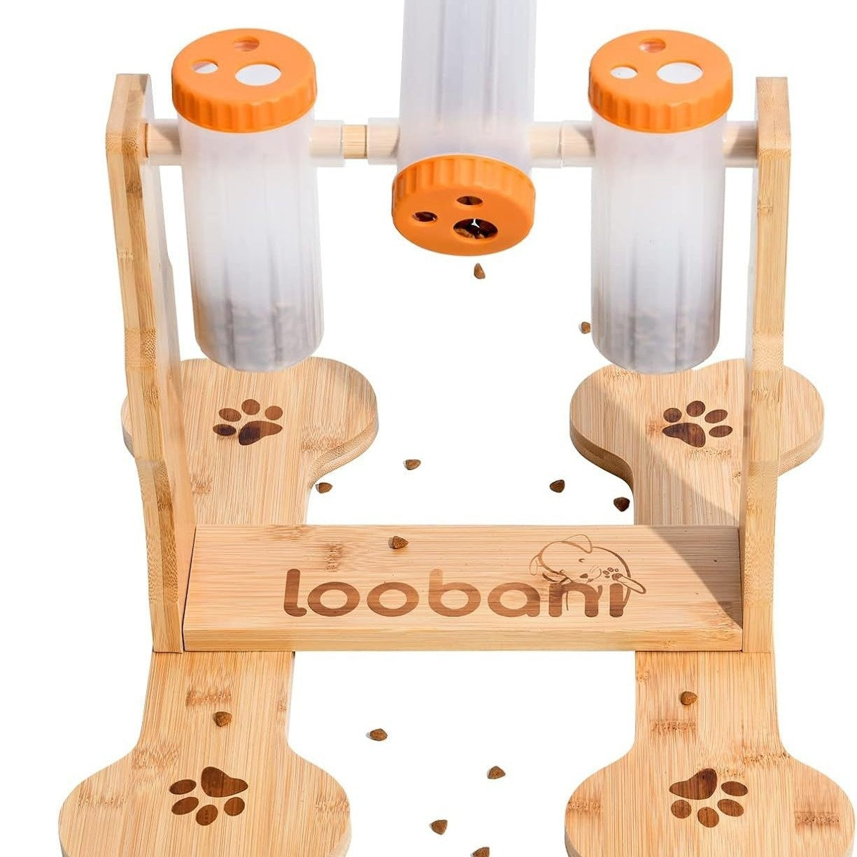 Dog Toy Wooden Puzzle Toy Interactive Dog Snack Dispenser Feeder